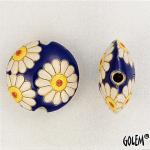 daisies on deep blue - lentil, size M