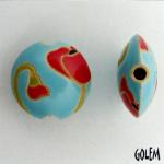 medium lentil, poppies on light blue