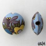 Dragonfly, terracotta color lentil, size M