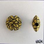 Barcelona mosaic lentil, yellow on dark