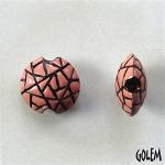 Barcelona mosaic, pink on terracotta, Size S