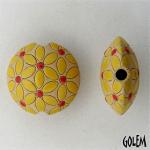 Yellow leaves, red dots lentil, size M