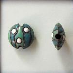 blue & jade, lentil bead size S