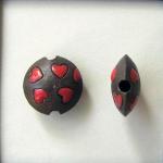 Red hearts, dark lentil, size S