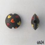 Red, yellow & Orange hearts