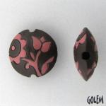 Pink lace, dark lentil bead size M