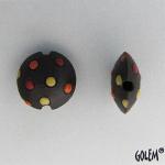small lentil, big red/orange polka dots
