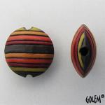 Funky Stripes - dark lentil, red/orang