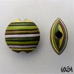 Funky Stripes - white, yellow & green