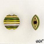 Funky Stripes - yellow, green, white, Size S