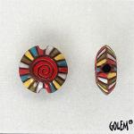 Rainbow Spiral, Lentil bead Size S