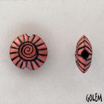 Spiral, pink on dark, Size S