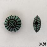 Spiral, jade on dark, Size S