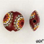 Paisley Flower - burgundy, lentil size M