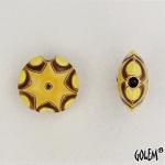 Sun design - yellow, brown, lentil size S