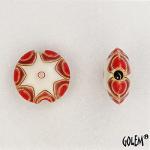Sun design - white & red, lentil size S