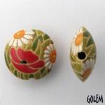 Poppy meadow - lentil bead