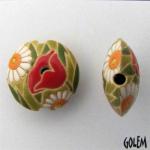 Poppy meadow - lentil bead