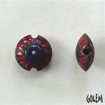 Small flower, red on dark, Size S