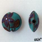 Flower pattern - Blue/Green, lentil size M