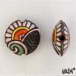 Paisley - Spiral & Foliage, lentil bead size M