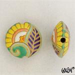 Paisley - Spiral & Foliage, lentil bead size M