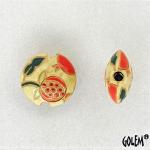 Pomegranates on sand, lentil bead Size S