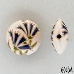 Blue Carnations, lentil bead size M