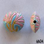Pink Carnations, lentil bead size M