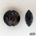 Deep Blue Carnations, lentil bead size M