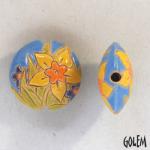 Daffodils, lentil bead size M
