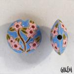 Spring Blooming - pink, lentil bead size M