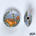 Golden poppies, lentil bead size M