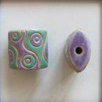 waves in purple & green