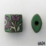 Old lace - Ivy & Purple on terracotta