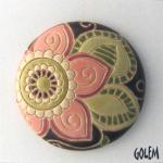Round Paisley, pink flower