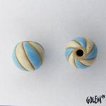 turquoise & white swirl