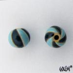 turquoise & dark blue spiral