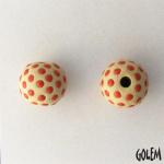 orange polka dots