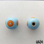Orange circles, turquoise background