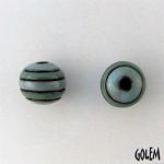 light blue & jade stripes on dark