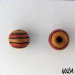 orange & coral stripes on dark