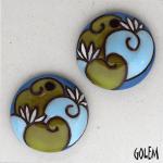 Water Lilies, 2 small pendants
