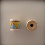 Barrel W/ Blue & Yellow Triangles - 4