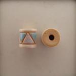 Barrel W/ Blue & Pink Triangles - 4