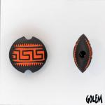 Greek Key, dark lentil bead, size S