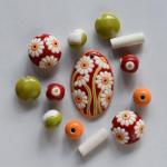 Pendant & matching lentil and round beads