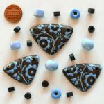 Shield shape pendants & matching beads