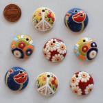 Set of 8 small pendants/charms