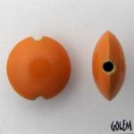 4 lentil beads, Size M, Orange